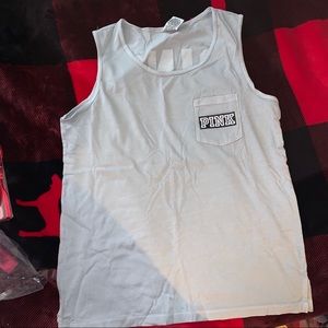 New! M VS Pink grey campus tank